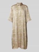 Hemisphere Midikleid aus Seiden-Mix in Schilf, Größe S