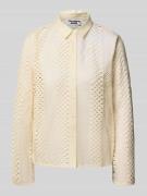 Colourful Rebel Regular Fit Bluse mit Lochmuster Modell 'Lexi' in Offw...