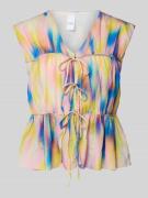 YAS Relaxed Fit Blusentop mit Schnürverschluss Modell 'VIRANO' in Pink...