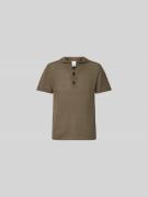 WON HUNDRED Slim Fit Poloshirt in Strick-Optik in Khaki, Größe XL