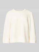 Bash Wollpullover mit Zopfmuster Modell 'JUMPER' in Ecru, Größe 34