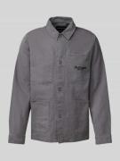 The Hundreds Hemdjacke mit Label-Stitching in Anthrazit, Größe M