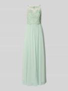 Laona Abendkleid mit floralem Spitzenbesatz in Mint, Größe 32