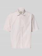 WOODBIRD Relaxed Fit Freizeithemd mit 1/2-Arm Modell 'Wang' in Rosa, G...