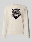 Antony Morato Regular Fit Sweatshirt mit Animal-Print in Offwhite, Grö...