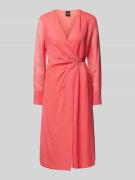 BOSS Knielanges Kleid aus Viskose-Leinen-Mix Modell 'Dosala' in Pink, ...