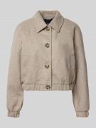 Only Cropped Blouson mit Raglanärmeln Modell 'NANCY LIFE' in Taupe Mel...