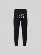 Dsquared2 Sweatpants mit Label-Print in Black, Größe M