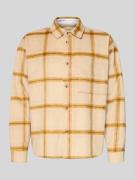 BLKVIS Regular Fit Flanellhemd mit Viskose-Anteil in Offwhite, Größe L