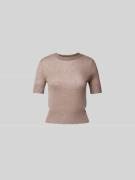 Joseph T-Shirt mit Rundhalsausschnitt in Hellbraun, Größe S