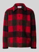 Les Deux Regular Fit Hemdjacke mit Woll-Anteil Modell 'Jermaine' in Ro...