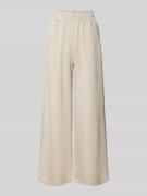 mbyM Wide Leg Stoffhose mit Eingrifftaschen Modell 'Asaka' in Taupe, G...