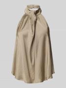 mbyM Blusentop mit Neckholder Modell 'Zuzela' in Beige, Größe L