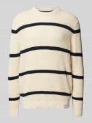 Pepe Jeans Strickpullover mit Rundhalsausschnitt Modell 'Cairo' in Off...