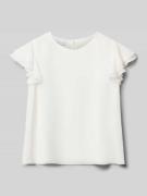 Weise Bluse mit Rundhalsausschnitt in Ecru, Größe 128