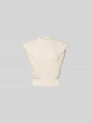 Iro T-Shirt in Strick-Optik in Ecru, Größe L