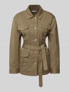 Tommy Hilfiger Regular Fit Hemdjacke mit goldfarbenen Knöpfen in Taupe...