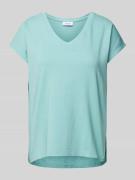 Be Pure Dutch T-Shirt mit V-Ausschnitt in Lind, Größe S