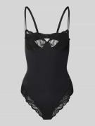 Calvin Klein Underwear Body mit Spitzenbesatz in Black, Größe M