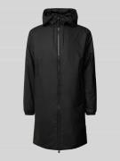 RAINS Regular Fit Parka in Überlänge Modell 'LOHJA' in Black, Größe S