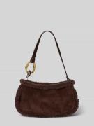 Staud Handtasche mit Teddyfell Modell 'OLLIE' in Dunkelbraun, Größe 1