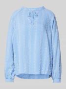 Milano Italy Blusenshirt mit Schleifen-Detail in Blau, Größe 40