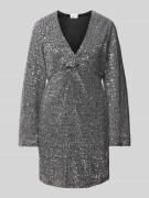 Vila Minikleid mit Paillettenbesatz Modell 'SANADU' in Silber, Größe 4...
