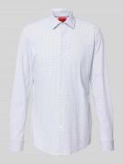 HUGO Slim Fit Business-Hemd mit Knopfleiste Modell 'Kenno' in Weiss, G...