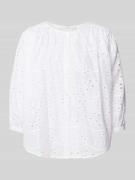 Lanius Relaxed Fit Bluse mit 3/4-Arm in Offwhite, Größe 42