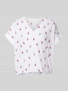 Lanius Regular Fit Bluse mit V-Ausschnitt in Weiss, Größe 38