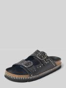 Verbenas Sandalen mit Dornschließe Modell 'GALATEA' in Black, Größe 38