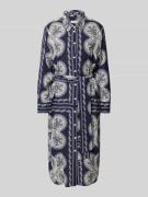 Seidensticker Midikleid mit Bindegürtel in Marine, Größe 36