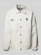 Multiply Apparel Regular Fit Hemdjacke mit Umlegekragen in Hellgrau, G...