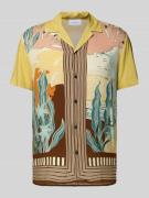 Baldessarini Freizeithemd aus Viskose Modell 'Rick' in GELB, Größe M