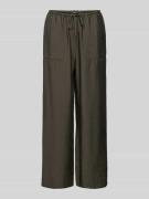 Someday Wide Leg Hose mit verkürztem Schnitt Modell 'Crinka' in Dunkel...