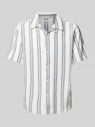 Knowledge Cotton Apparel Freizeithemd mit Knopfleiste in Dunkelblau, G...