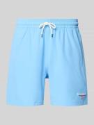 Polo Ralph Lauren Badeshorts mit Label Stitching in Hellblau, Größe L