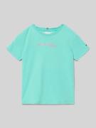 Tommy Hilfiger Teens Regular Fit T-Shirt aus Baumwoll-Mix in Lagune, G...