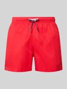 MCNEAL Badehose mit elastischem Bund und Tunnelzug in Rot, Größe L