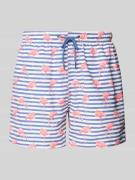 MCNEAL Badehose im Allover-Look mit elastischem Bund in Rauchblau, Grö...