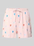Jake*s Casual Pyjama-Shorts mit elastischem Bund in Hellrosa, Größe L
