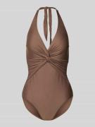Barts Badeanzug mit Neckholder Modell 'Kelli' in Mittelbraun, Größe 36
