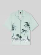 BOSS Orange Regular Fit Freizeithemd aus Viskose in Tuerkis, Größe L