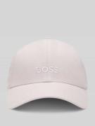 BOSS Basecap aus Leinen mit Label Stitching in Rose, Größe 1