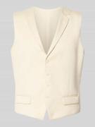 MCNEAL Regular Fit Weste mit Reverskragen in Beige, Größe 44