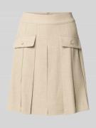 MOS MOSH Knielanger Faltenrock Modell 'Runi' in Sand Melange, Größe 34