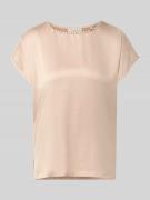 Christian Berg Woman T-Shirt aus Satin mit Häkelspitze in Sand, Größe ...