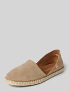 Verbenas Espadrilles aus Leder mit Label-Patch Modell 'CARMEN' in Taup...