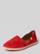 Verbenas Espadrilles aus Leder mit Label-Patch Modell 'CARMEN' in Rot,...