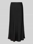 Drykorn Midirock mit gelegten Falten in Dunkelbraun Melange, Größe 27